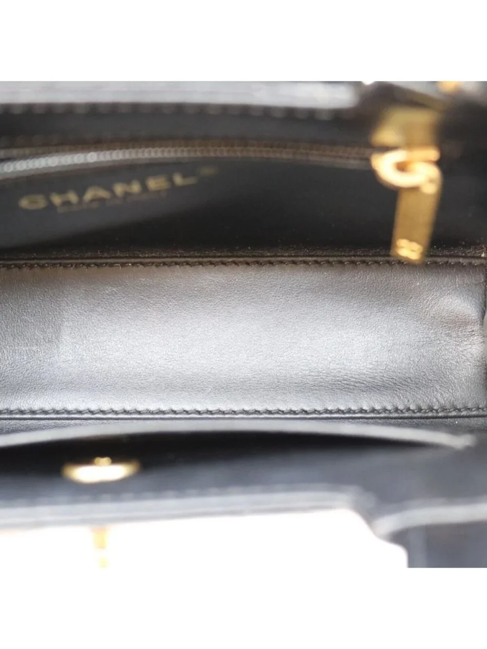Chanel Black Calfskin Quilted Mini Shopping Shoulder Bag